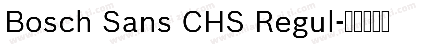 Bosch Sans CHS Regul字体转换